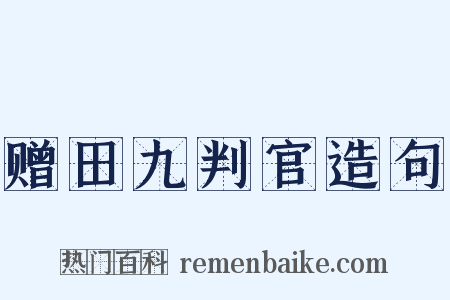 赠田九判官造句是什么意思的图片